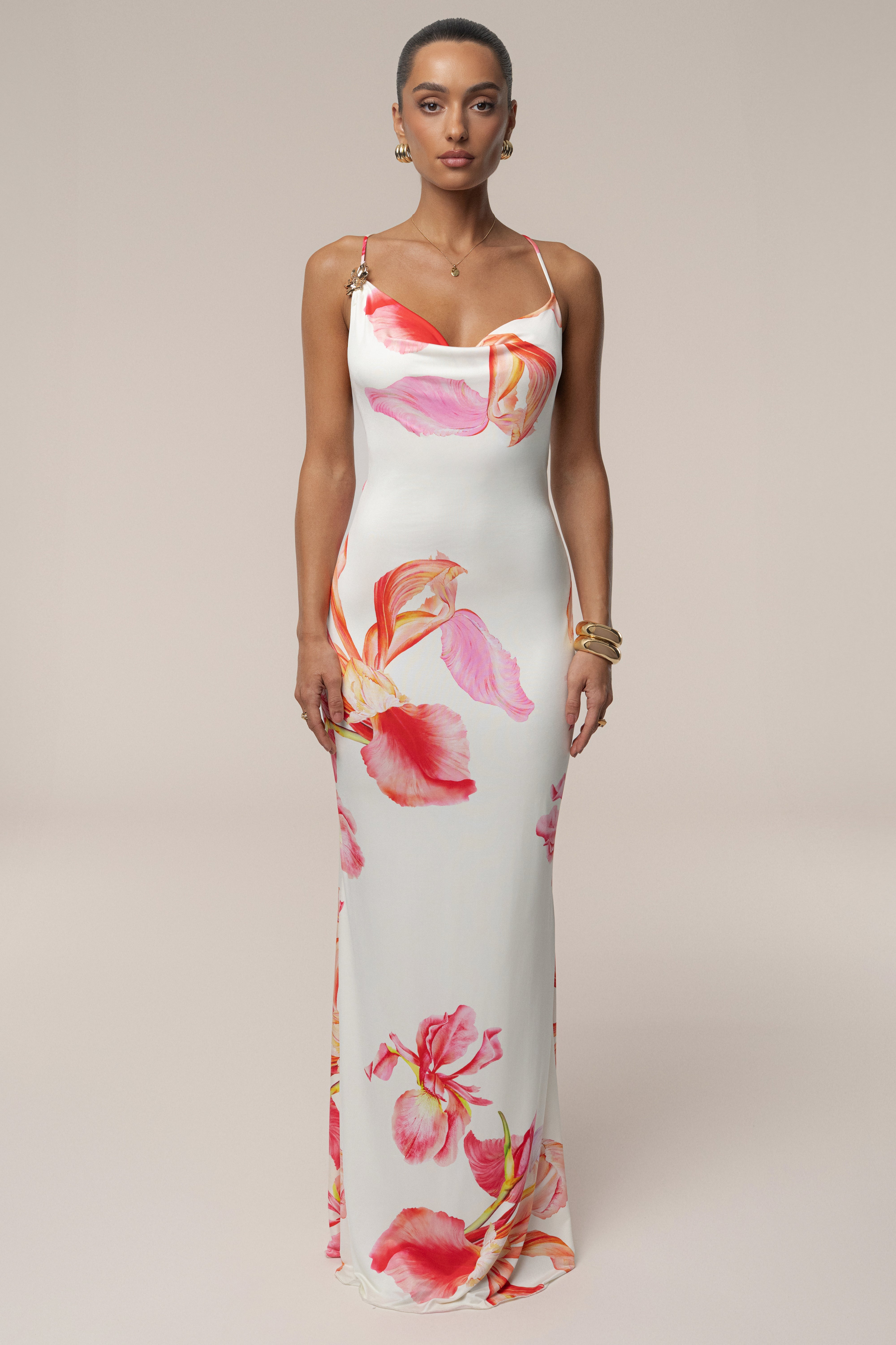 Ivory Floral Sun Dream Maxi Dress - JLUXLABEL