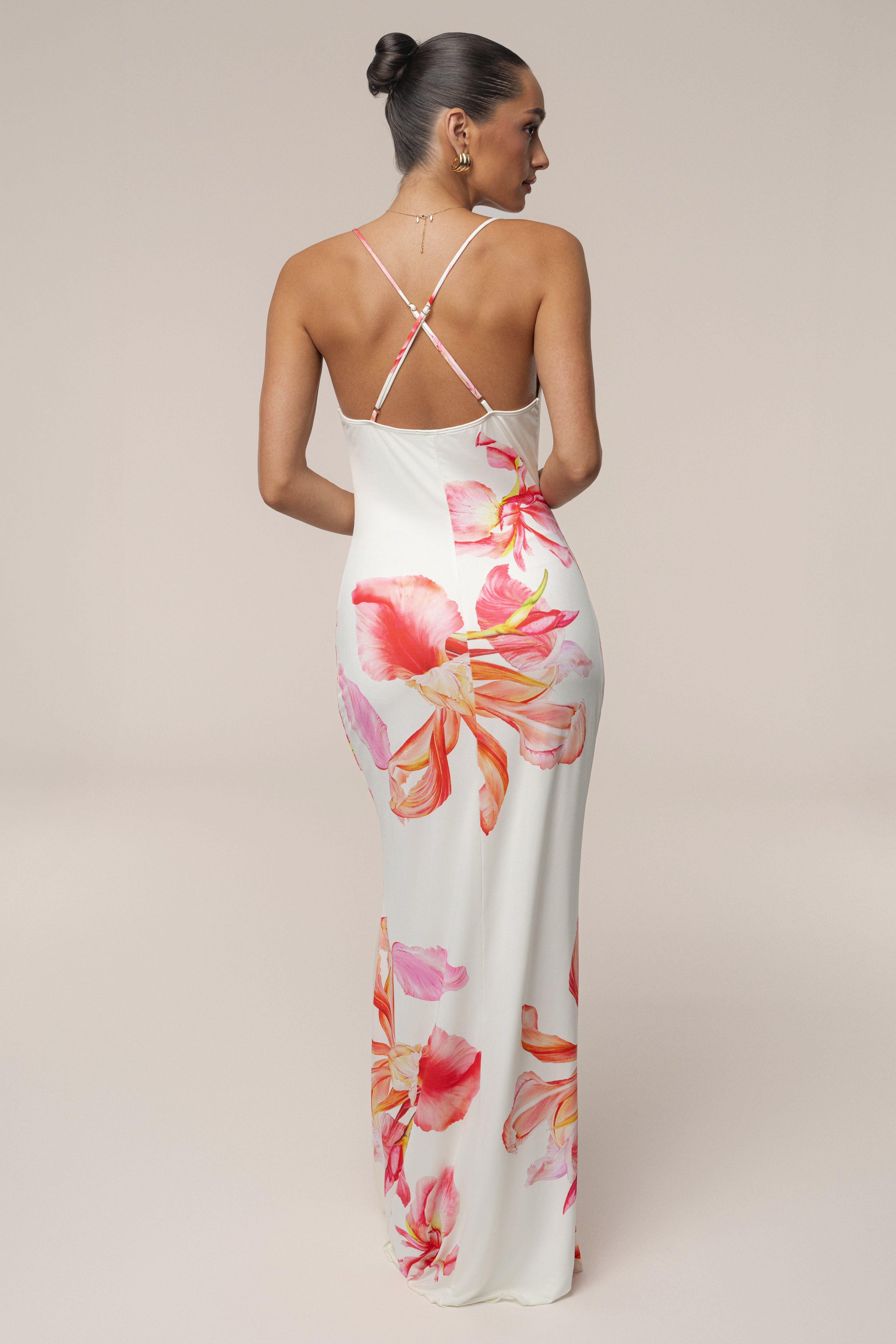 Ivory Floral Sun Dream Maxi Dress - JLUXLABEL